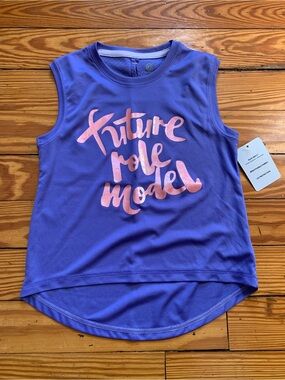 Girls Purple Tank Top with Pink 'Future Role Model' Script Girls (4-5yrs)